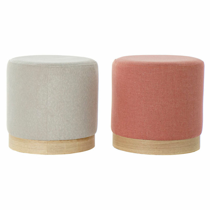 Suport pentru Picioare DKD Home Decor 8424001837052 Scandi Natural Gri Teracotă 40 x 40 x 40 cm (2 Unități)