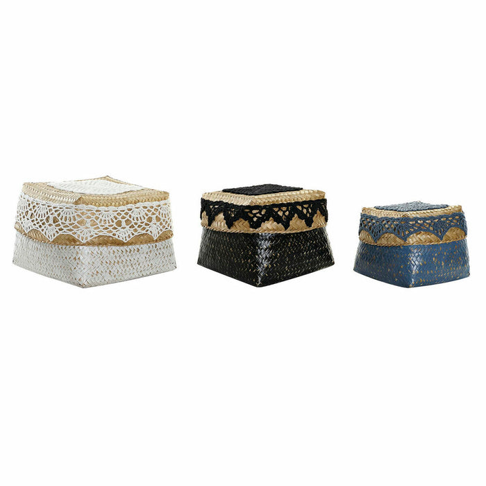 Set de Coșuri DKD Home Decor Bambus Bali (3 pcs)