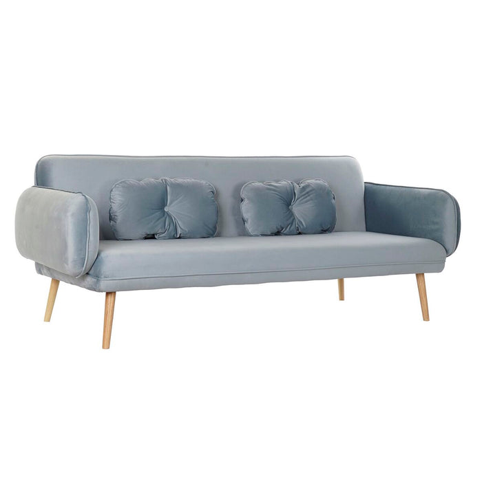 Canapea DKD Home Decor 200 x 85 x 80 cm Metal Кадифе Albastru celest Plastic Modern