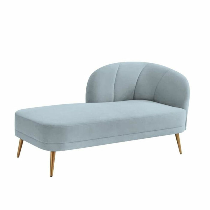 Canapea Șezlong DKD Home Decor Albastru celest 160 x 80 x 90 cm Albastru Auriu* Metal Plastic Pin