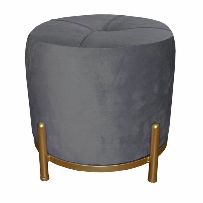 Suport pentru Picioare DKD Home Decor Gri Poliester Metal Auriu* (38 x 38 x 34 cm)
