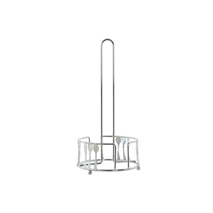 Suport pentru Role de Hârtie de Bucătărie DKD Home Decor Argintiu Metal Plastic 14 x 14 x 29 cm