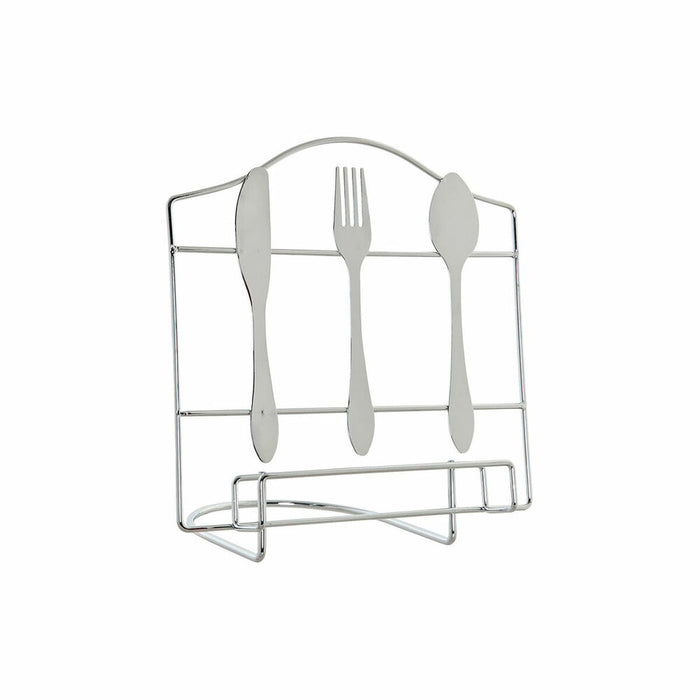Stativ DKD Home Decor Tacâmuri Argintiu Metal Plastic 23 x 15 x 22 cm