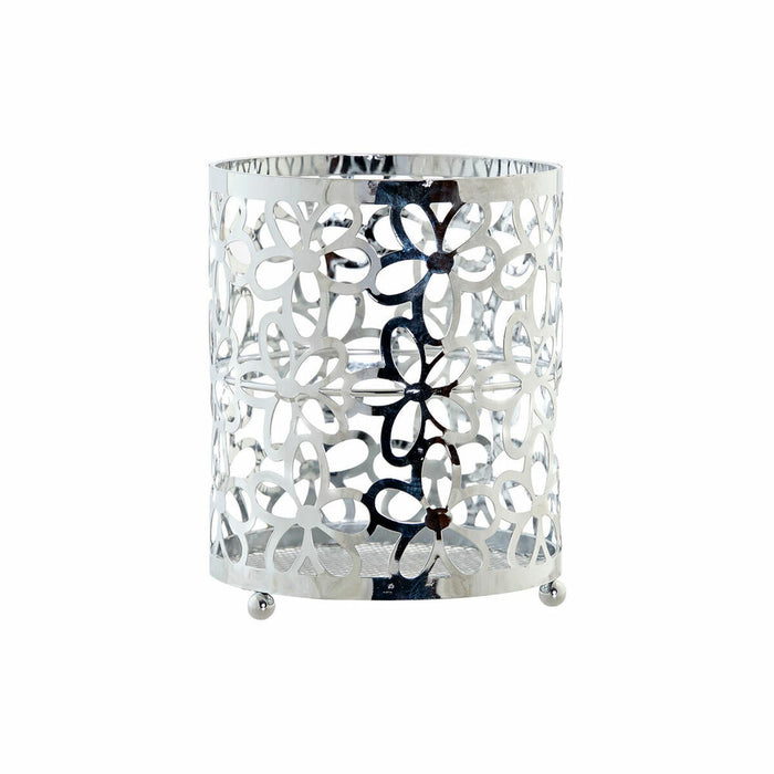 Organizator pentru tacâmuri DKD Home Decor Margaretă Argintiu Metal Plastic 12 x 12 x 15 cm