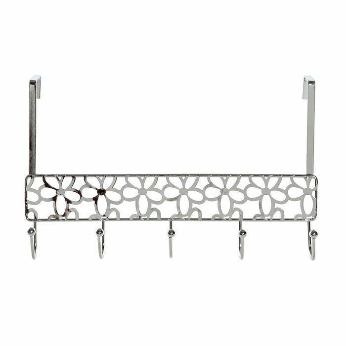 Cuier pentru uși DKD Home Decor Argintiu Metal Plastic Květiny 32 x 10 x 19 cm