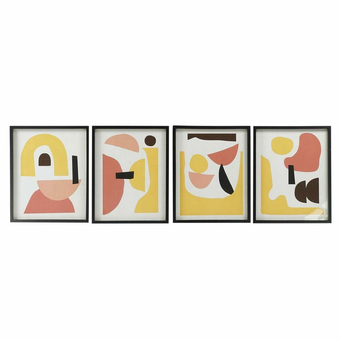 Tablou DKD Home Decor 40 x 2,5 x 50 cm Abstract Scandinav (4 Piese)