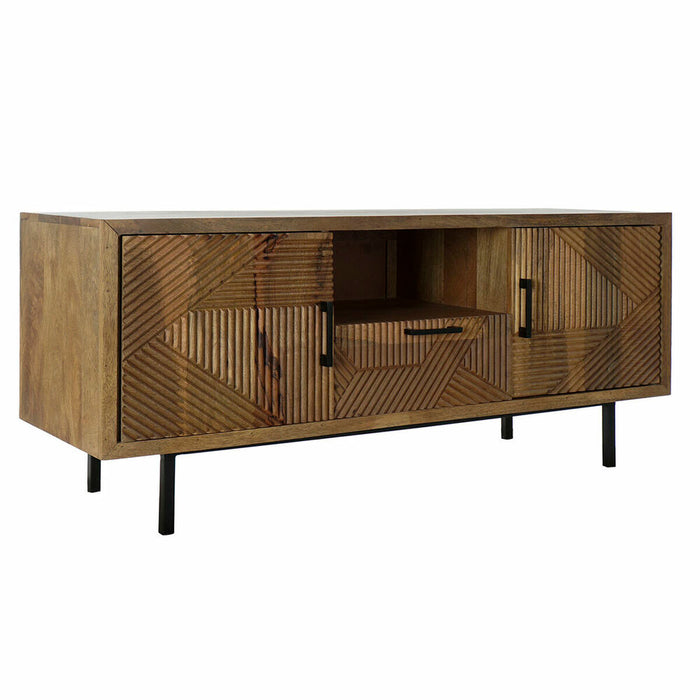Mobilă TV DKD Home Decor 125 x 40 x 54,5 cm Natural Metal Maro Deschis Lemn de mango