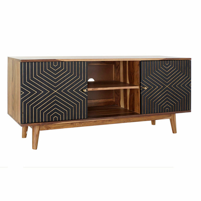 Mobilă TV DKD Home Decor Negru Natural Lemn 130 x 40 x 57 cm