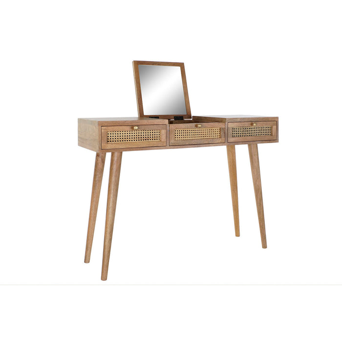 Consolă DKD Home Decor Grilă Natural Ratan Lemn de mango (115 x 40 x 84 cm)