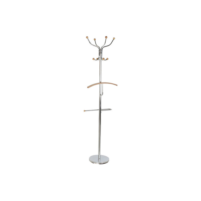 Stojan na klobouky DKD Home Decor Argintiu Oțel Lemn de cauciuc (45 x 42 x 180 cm)