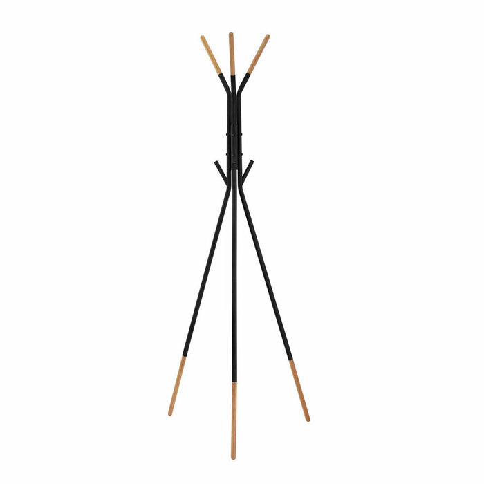 Stojan na klobouky DKD Home Decor Negru Natural Oțel Plastic Loft 65 x 65 x 179 cm