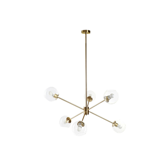 Lustră DKD Home Decor 90 x 75 x 60 cm Geam Auriu* Metal Transparent 50 W