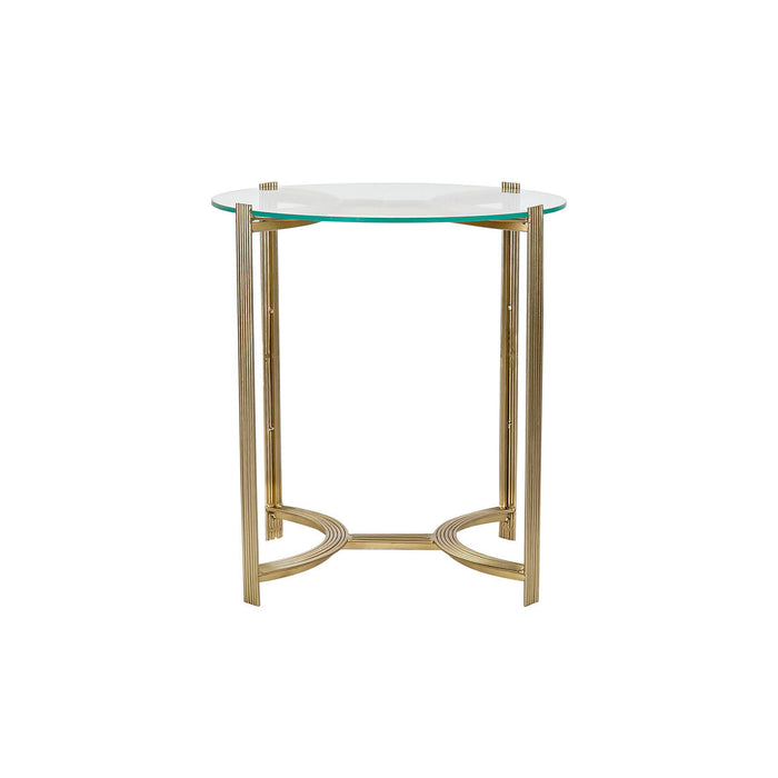 Masa laterală DKD Home Decor Geam Auriu* Oțel (44 x 44 x 48 cm)
