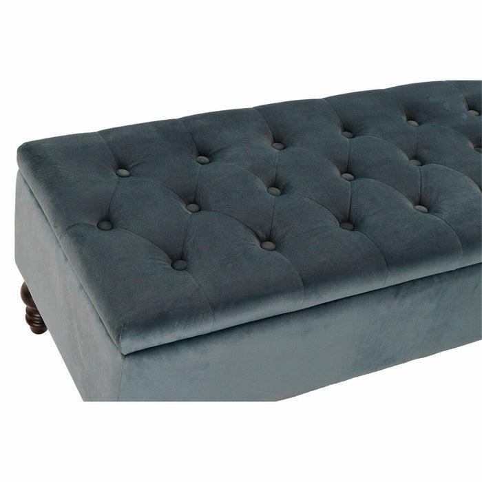 Banchetă DKD Home Decor 115 x 44 x 43 cm Albastru Lemn