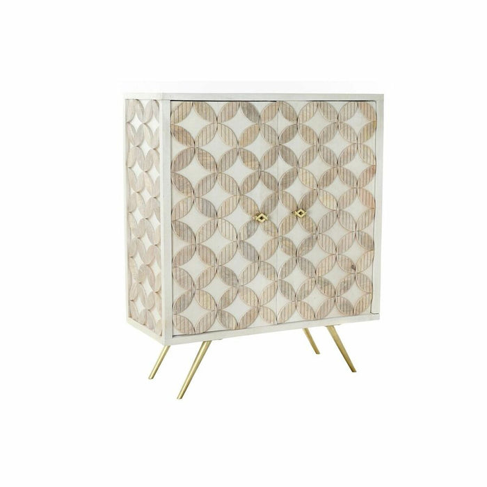 Servantă DKD Home Decor Alb Auriu* Alamă Lemn de mango (93 x 41 x 114,5 cm)