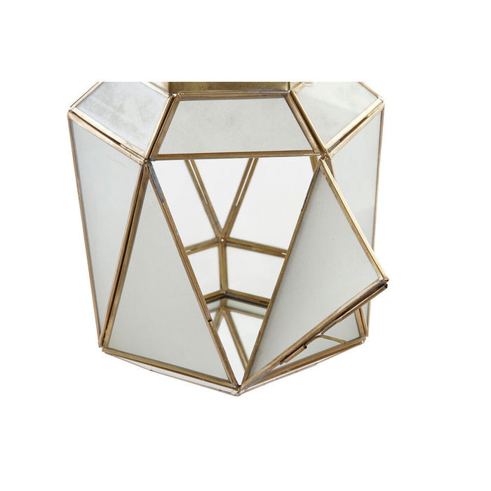 Lucerna DKD Home Decor Geam Auriu* Alamă (18 x 20 x 23 cm)