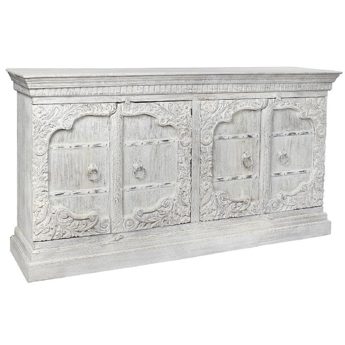 Servantă DKD Home Decor Alb Metal Lemn de mango 190 x 43 x 100 cm