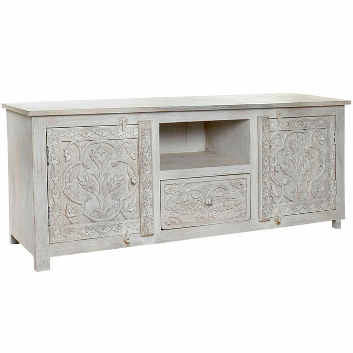 Mobilă TV DKD Home Decor Alb 151 x 40 x 60 cm Lemn Lemn de mango