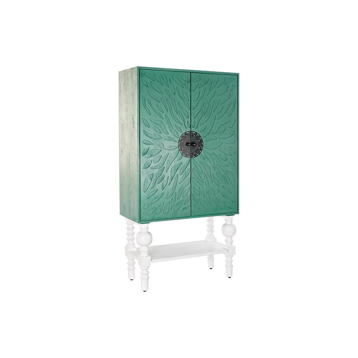 Dulap DKD Home Decor Metal Lemn Turquoise Alb (106 x 48 x 208 cm)