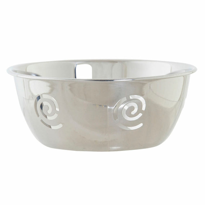 Coș pentru pâine DKD Home Decor Multicolor Argintiu Oțel inoxidabil Plastic 15,5 x 15,5 x 6 cm