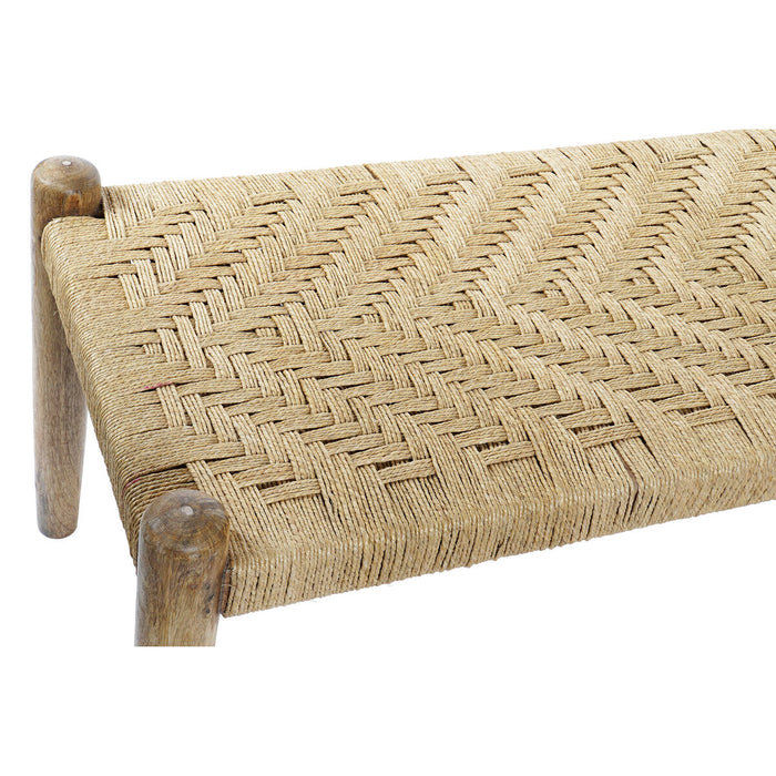 Banchetă DKD Home Decor 145 x 55 x 49 cm Natural Maro Въже Lemn de mango