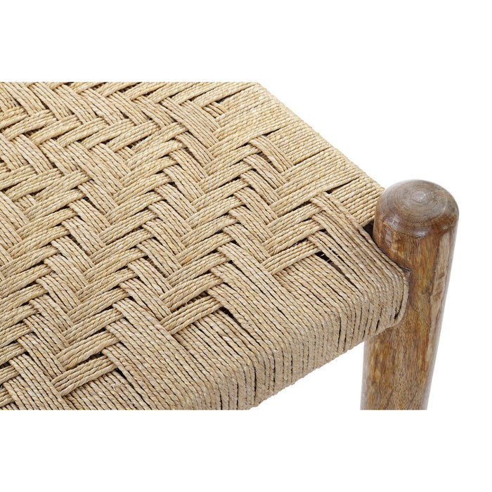 Banchetă DKD Home Decor 145 x 55 x 49 cm Natural Maro Въже Lemn de mango