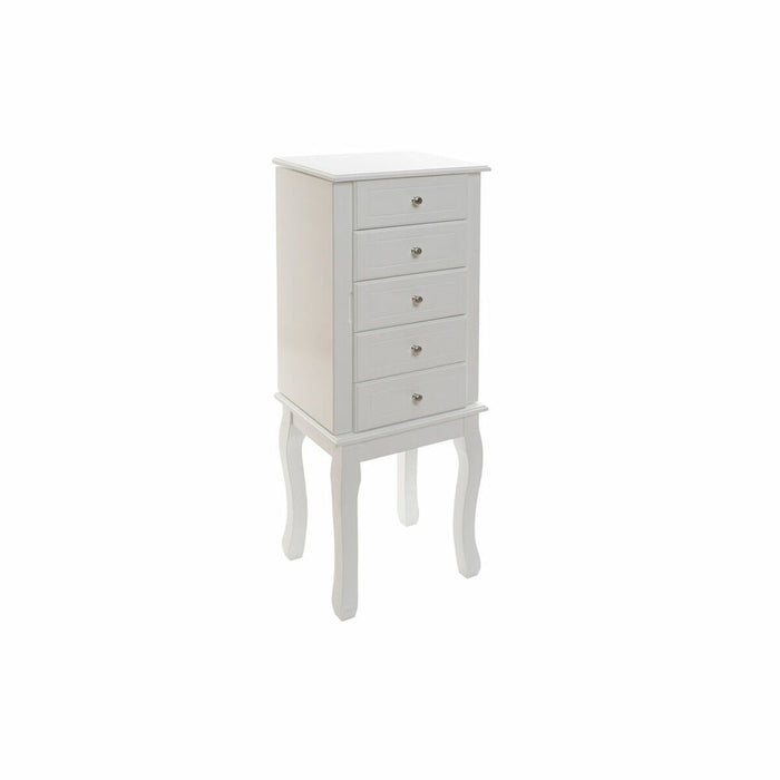 Suport de Bijuterii cu Picior DKD Home Decor Alb Multicolor Lemn Oglindă Lemn MDF 37 x 27 x 90 cm