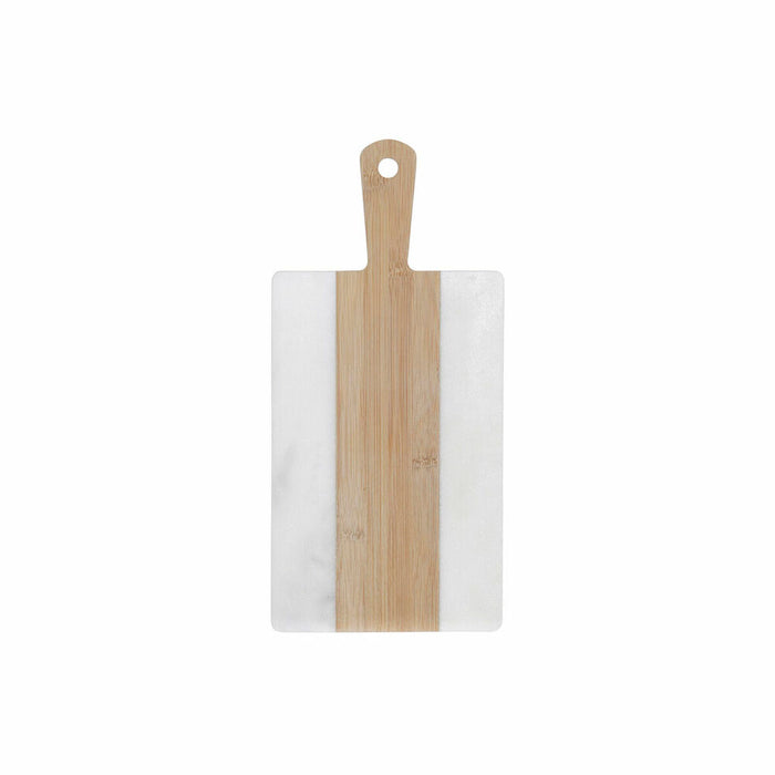 Masă de tăiat DKD Home Decor Alb Natural Bambus Marmură Plastic Dreptunghiular 38 x 18 x 1 cm