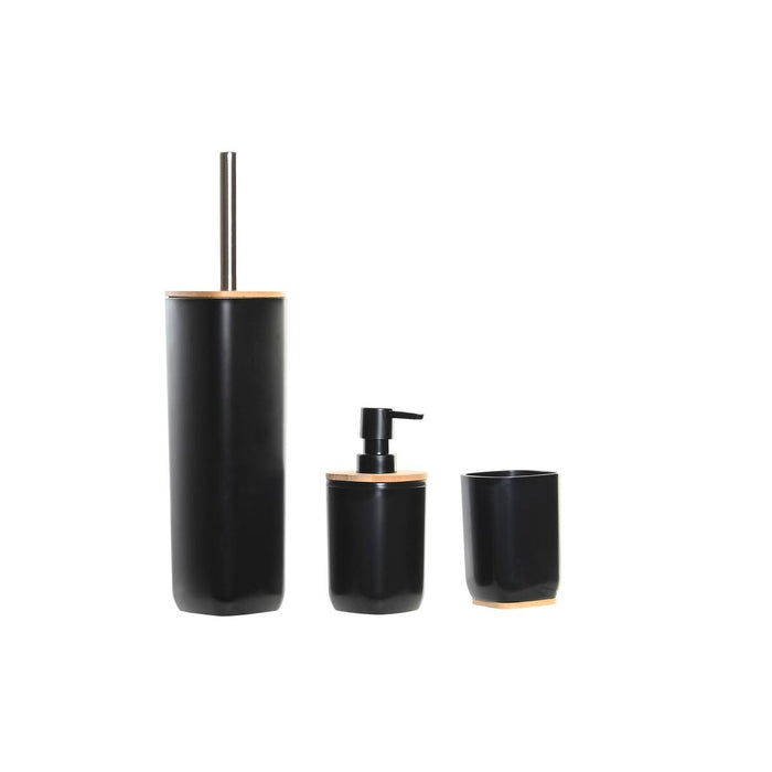 Set de Baie DKD Home Decor 8,50 x 8,50 x 37 cm Natural Negru