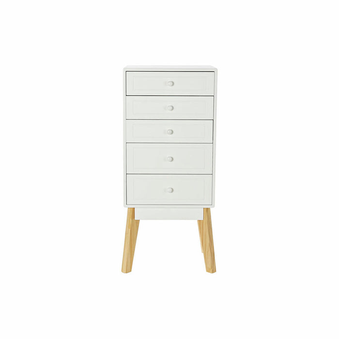 Dulap cu Sertare DKD Home Decor Natural MDF Alb (40 x 30 x 90 cm)