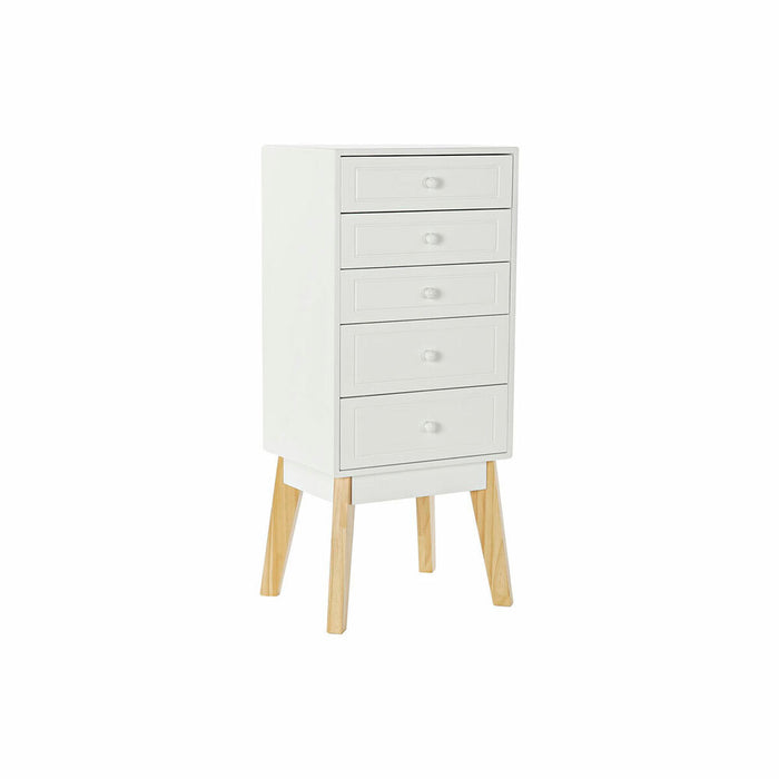 Dulap cu Sertare DKD Home Decor Natural MDF Alb (40 x 30 x 90 cm)