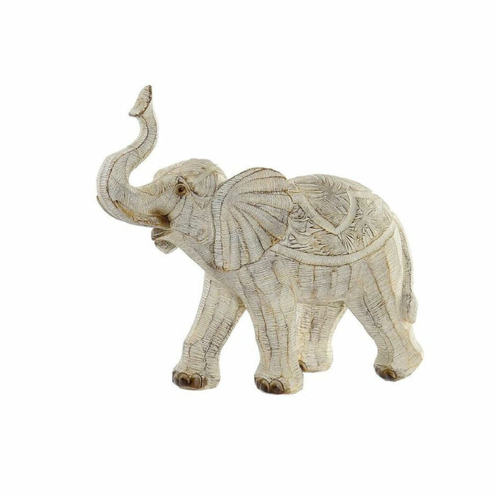 Figură Decorativă DKD Home Decor 27 x 12 x 24,5 cm Elefant Bej Colonial murat