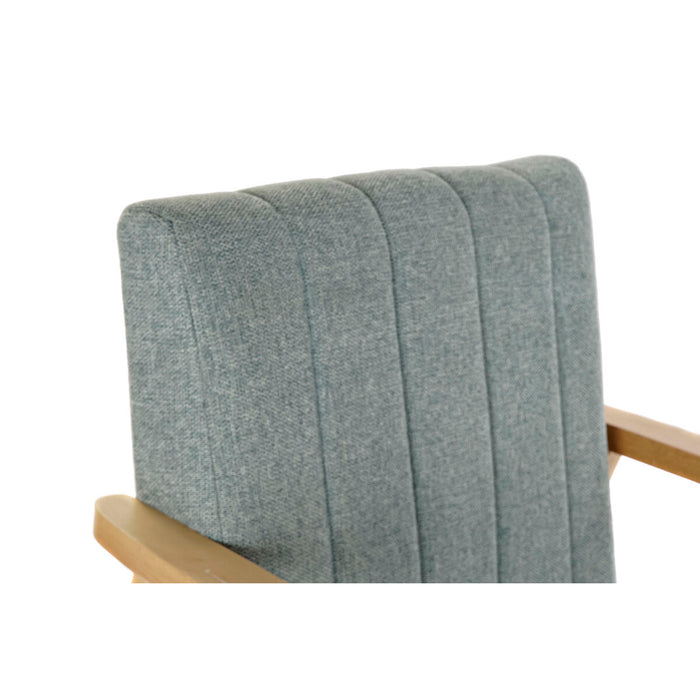 Fotoliu DKD Home Decor Natural Poliester Albastru celest Pin (63 x 68 x 81 cm)