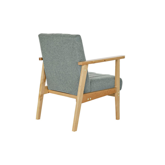 Fotoliu DKD Home Decor Natural Poliester Albastru celest Pin (63 x 68 x 81 cm)