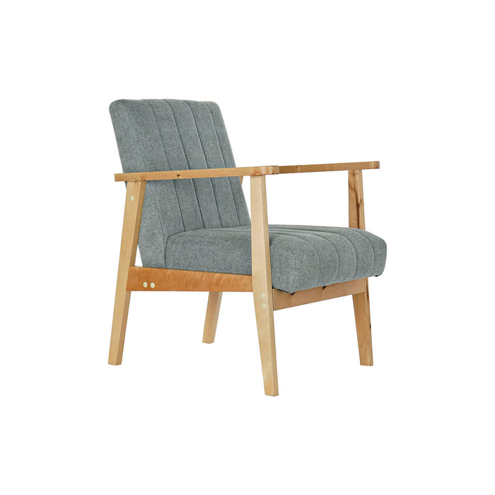 Fotoliu DKD Home Decor Natural Poliester Albastru celest Pin (63 x 68 x 81 cm)