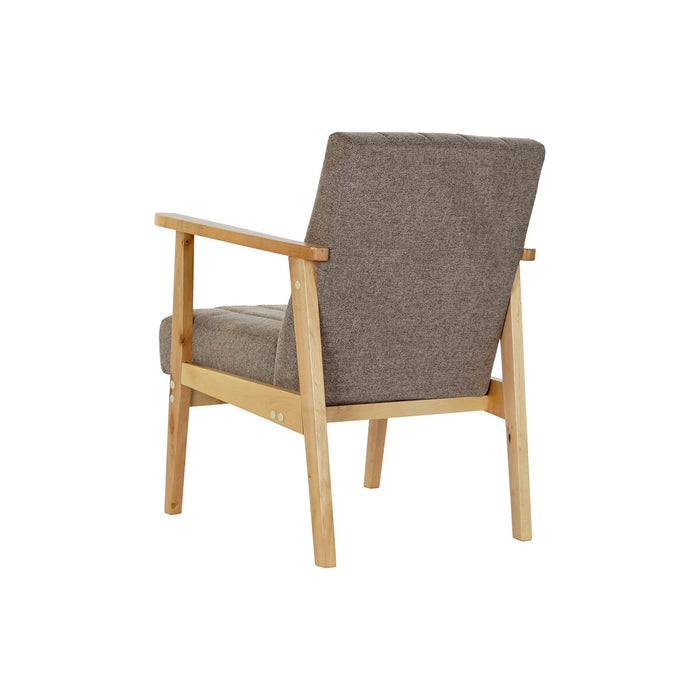 Fotoliu DKD Home Decor Natural Bej Poliester Pin (63 x 68 x 81 cm)