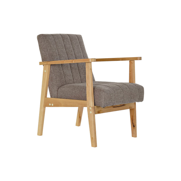 Fotoliu DKD Home Decor Natural Bej Poliester Pin (63 x 68 x 81 cm)