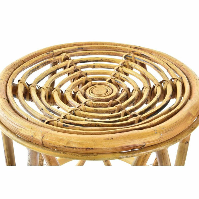 Masa laterală DKD Home Decor Maro Ratan Tropical (38 x 38 x 41,7 cm)
