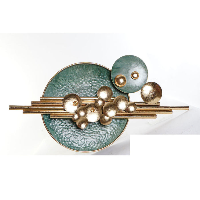 Decorațiune de Perete DKD Home Decor Auriu* Metal Verde (118.7 x 10 x 64 cm)