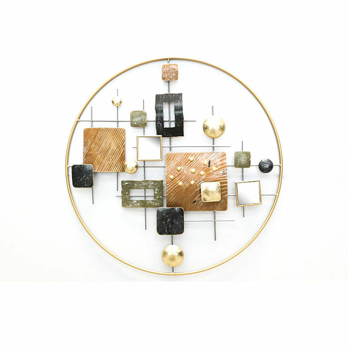 Decorațiune de Perete DKD Home Decor Multicolor Cupru Auriu* Abstract Sixties 79 x 6 x 79 cm