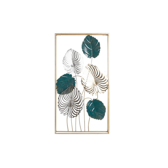 Decorațiune de Perete DKD Home Decor Auriu* Metal Verde (50 x 8.3 x 91 cm)