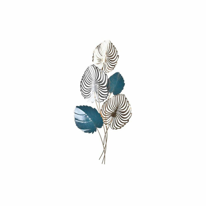 Decorațiune de Perete DKD Home Decor Alb Verde Auriu* Frunza a unei plante 57 x 8 x 122 cm