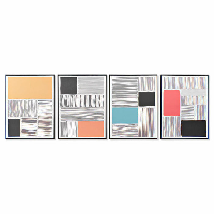 Tablou DKD Home Decor Abstract 60 x 3 x 80 cm Loft (4 Piese)