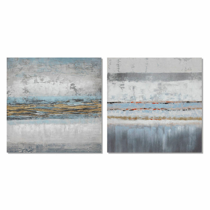 Tablou DKD Home Decor 100 x 2,8 x 100 cm Abstract Modern (2 Unități)