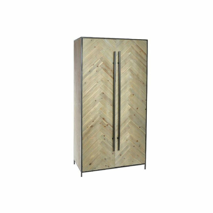 Dulap DKD Home Decor Negru Natural Metal Brad 92 x 45 x 195 cm