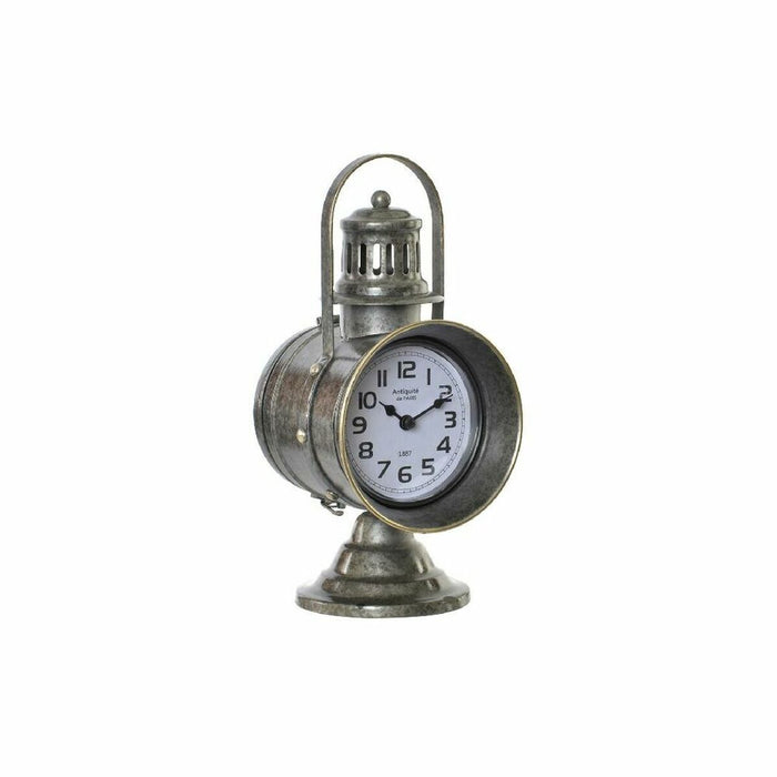 Stolní hodiny DKD Home Decor 13,3 x 18 x 28,5 cm Geam Gri Fier