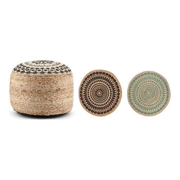 Puff DKD Home Decor Iută (40 x 40 x 30 cm) (2 pcs)