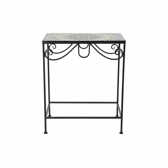 Set de 2 mese DKD Home Decor Negru Ceramică Forjare 48 x 30 x 58 cm (2 Unități)
