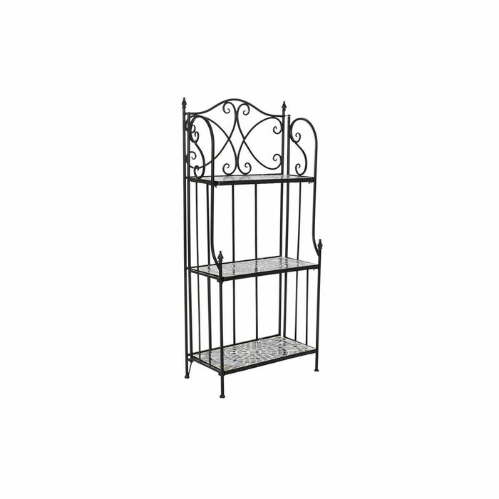 Raft DKD Home Decor Mozaic Ceramică Negru Multicolor Forjare 3 Rafturi (54 x 29 x 121 cm) (54 x 29 x 121 cm)