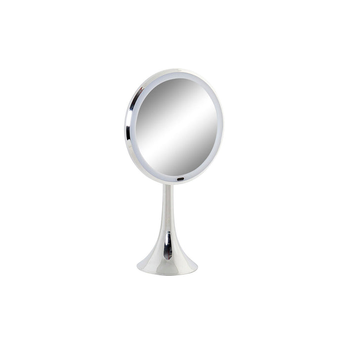 Oglindă cu Efect de Mărire cu LED DKD Home Decor Argintiu Metal 20 x 11 x 37 cm